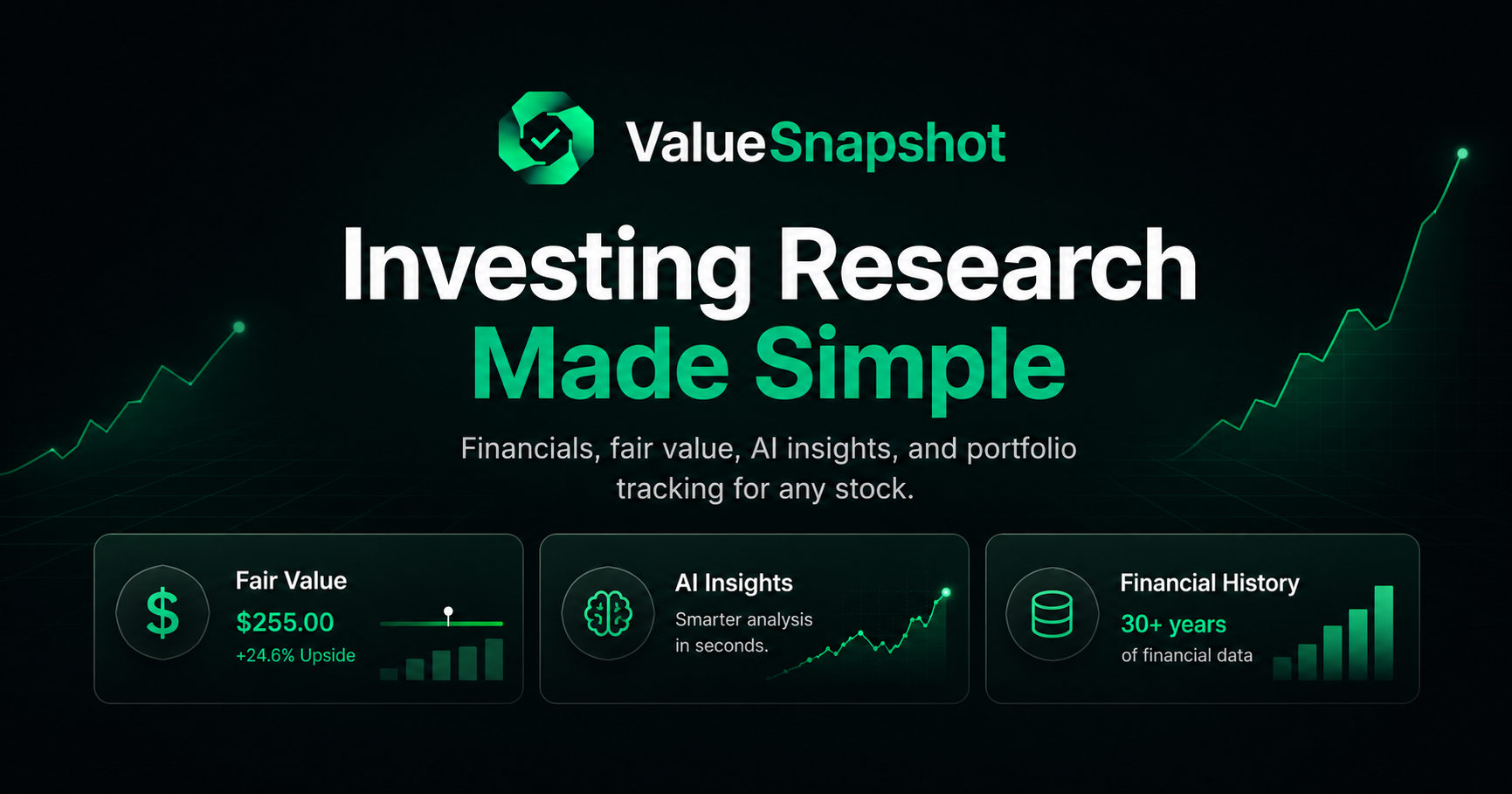 Value Snapshot — Stock Valuation & Research Made Simple